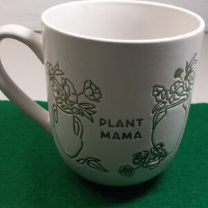 Place & Time Plant Mama White & Green Ceramic Floral Mug Cottagecore